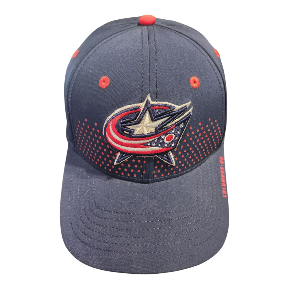 Columbus Blue Jackets Fanatics Authentic Pro NHL Rinkside Flex Hat‎ Navy Red S/M